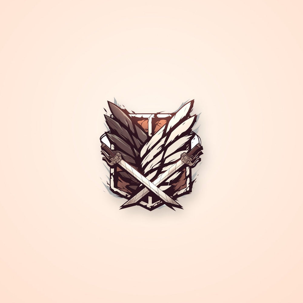 Aot Crossed Blades Emblem Sticker