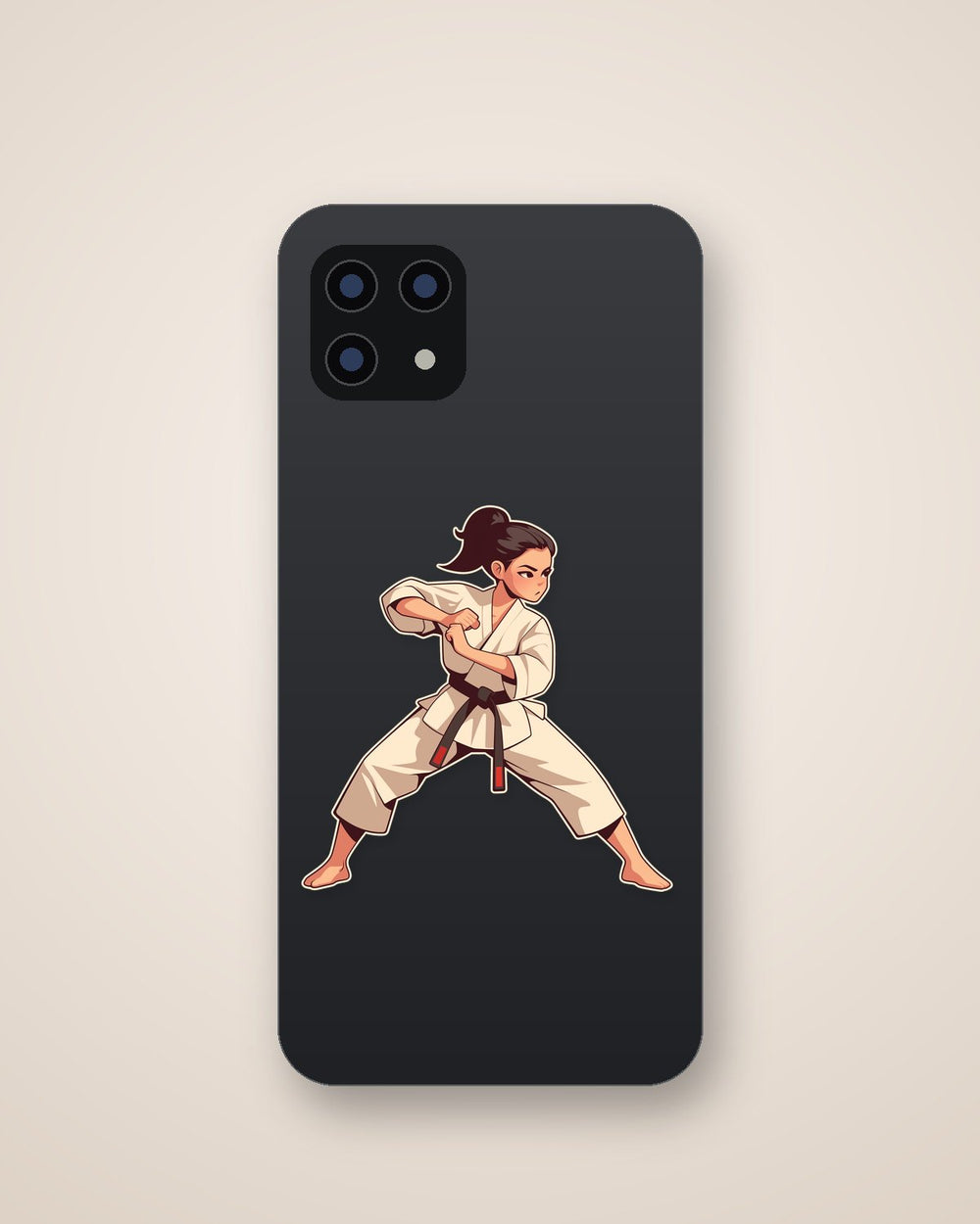 Karate Martial Arts Girl Sticker