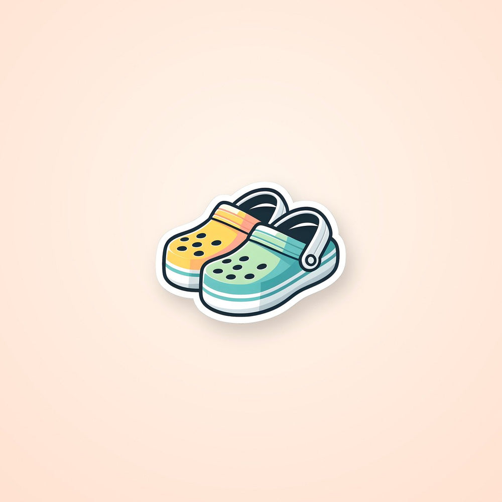 Colorful Crocs Shoes Sticker