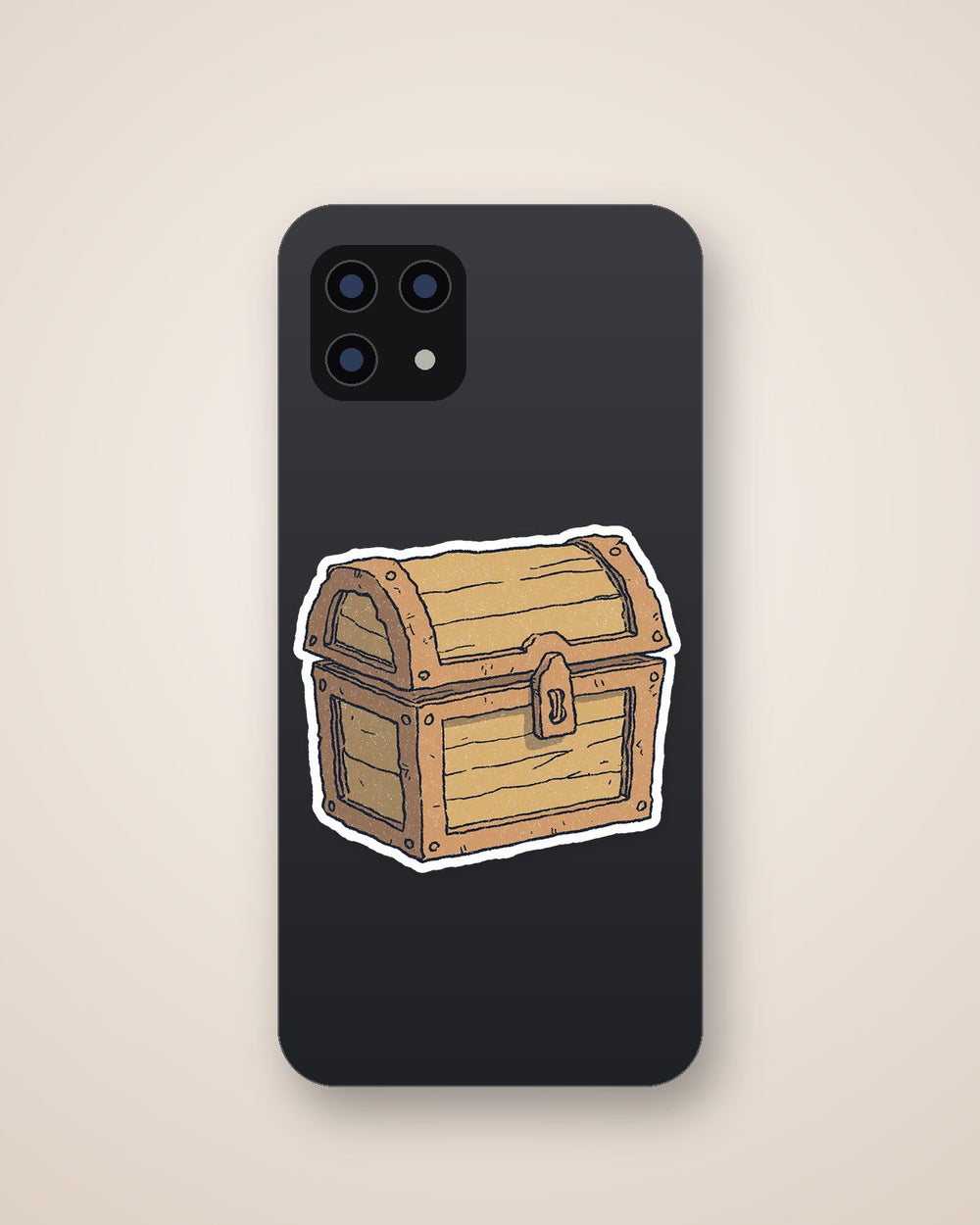 Wooden Treasure Chest Fantasy Sticker