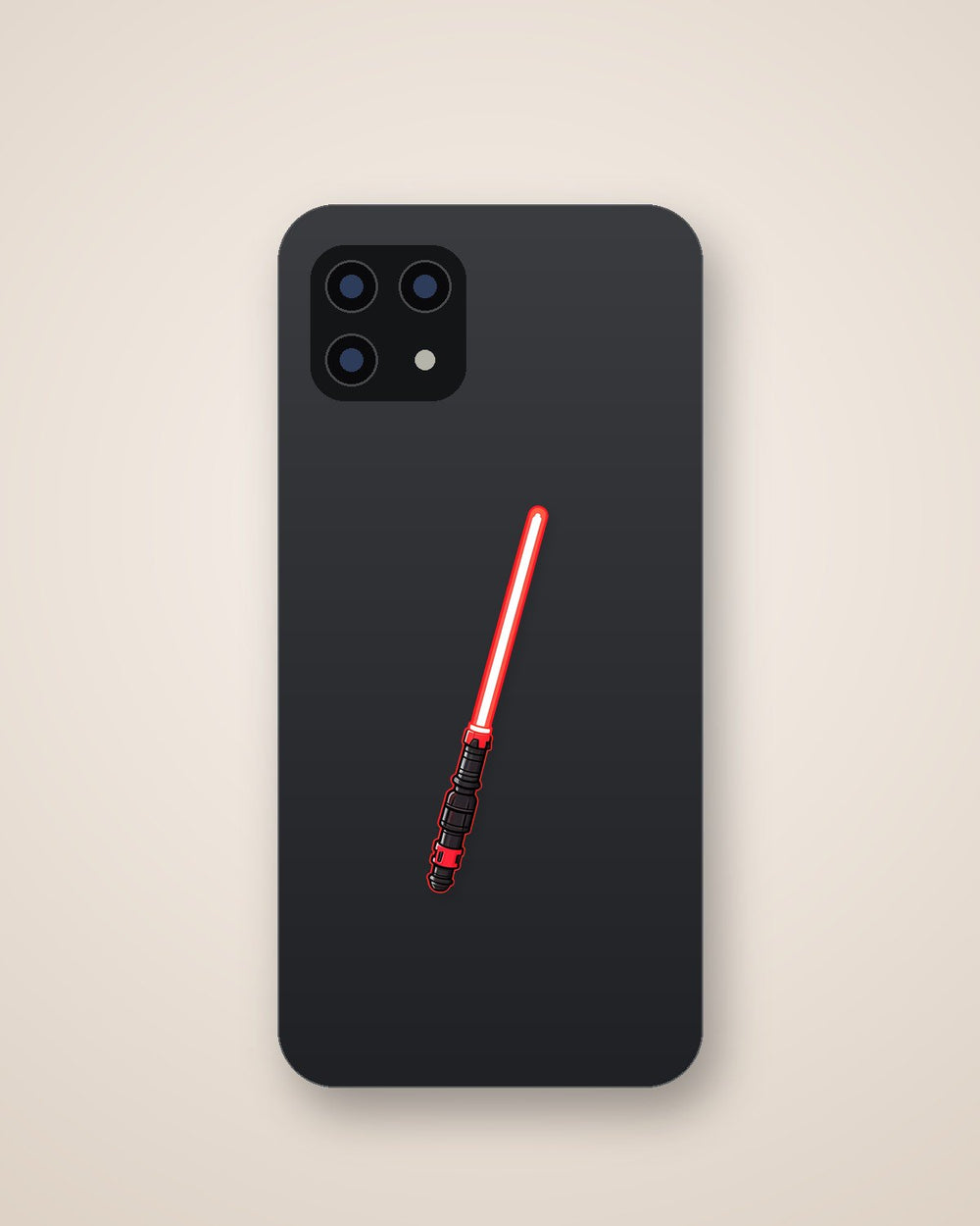 Cartoon Red Sith Lightsaber Sticker