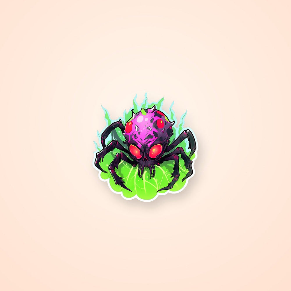 Scary Toxic Spider Sticker