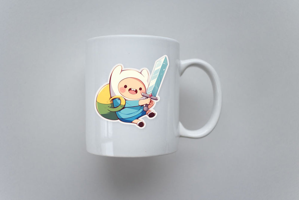 Kawai Finn Sword Adventure Time Sticker