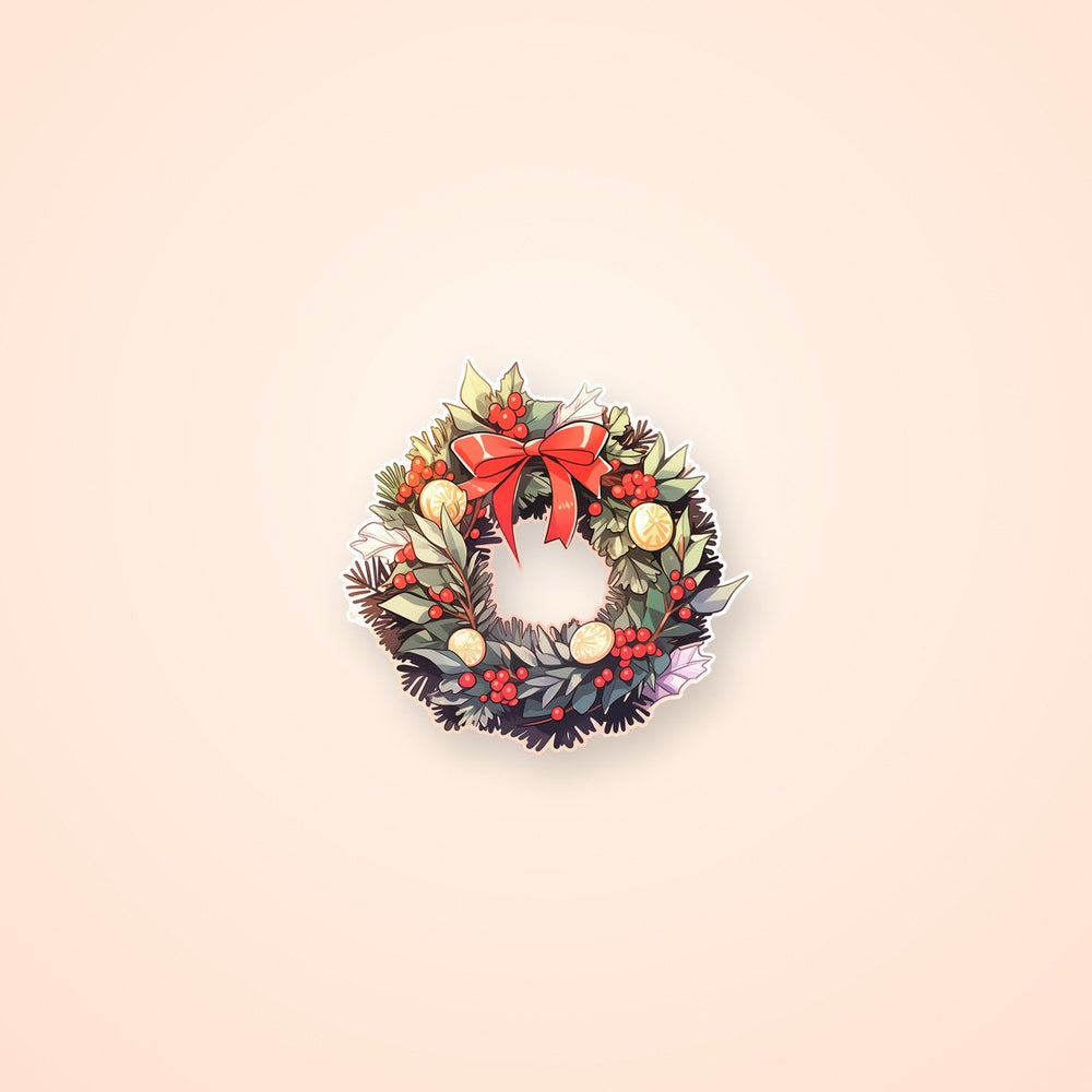 Aesthetic Christmas Wreath Sticker