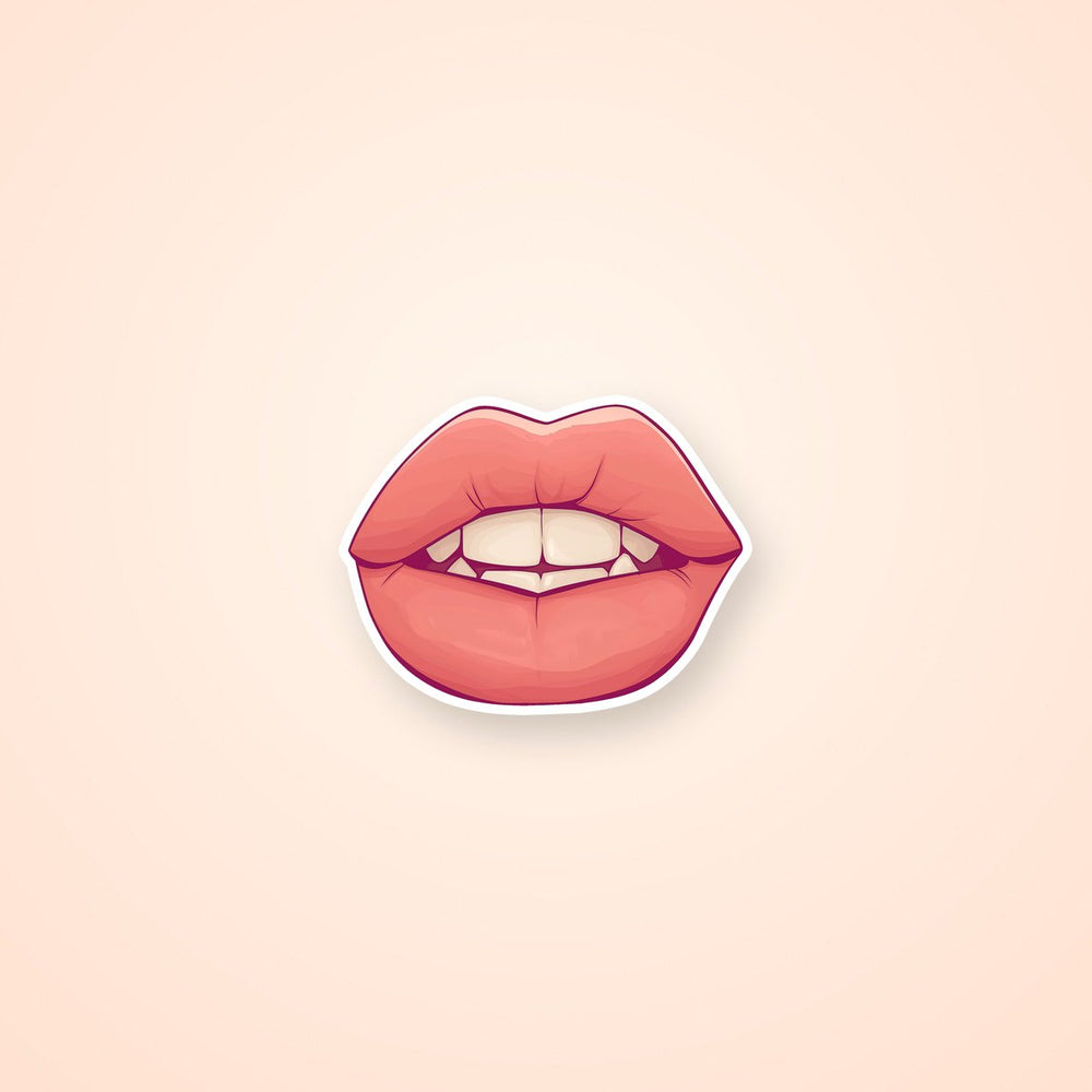 Biting Lips Baddie Aesthetic Sticker
