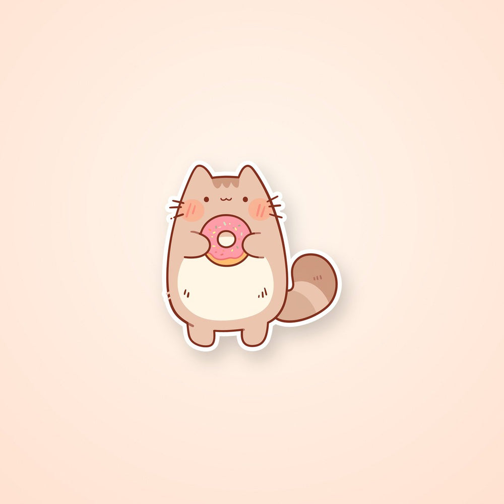 Pusheen with Donut Sticker