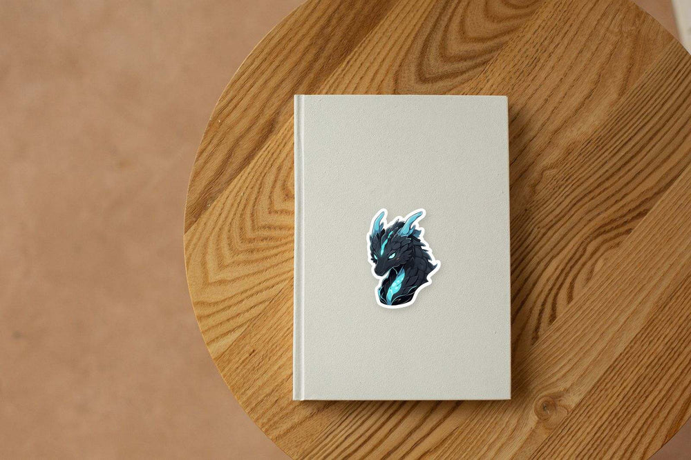 Beautiful Black & Blue Dragon Sticker