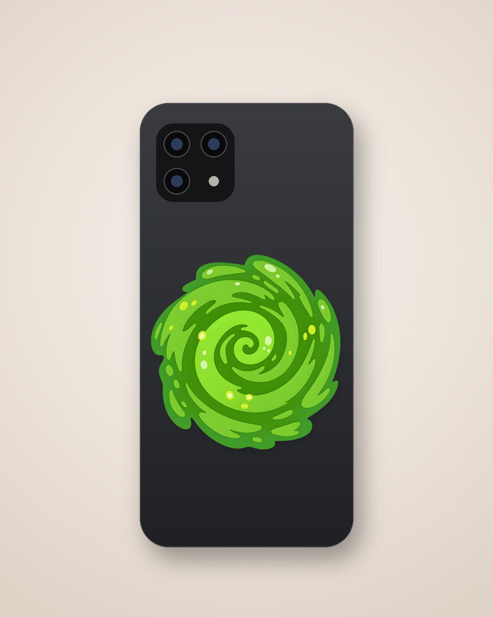 Rick & Morty Green Portal Swirl Sticker