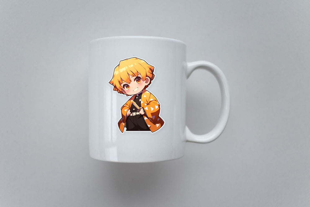 Chibi Zenitsu Agatsuma Happy Pose Sticker