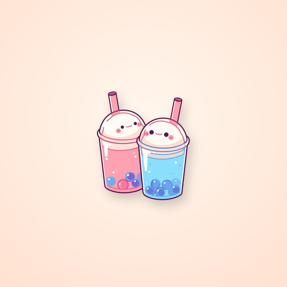 Cute Boba Tea Duo Sticker