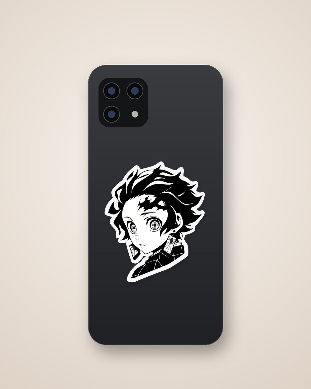 Demon Slayer Tanjiro Black & White Sticker