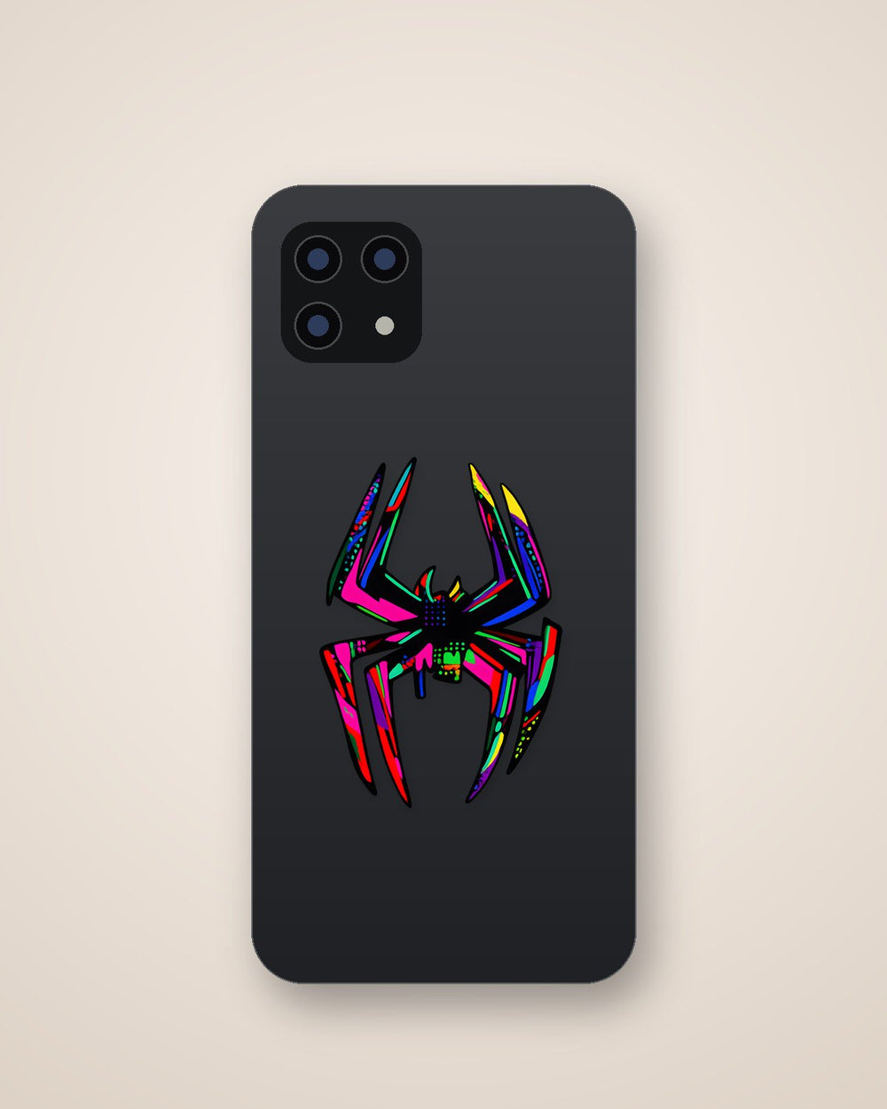 Spider-Man Logo Neon Art Sticker