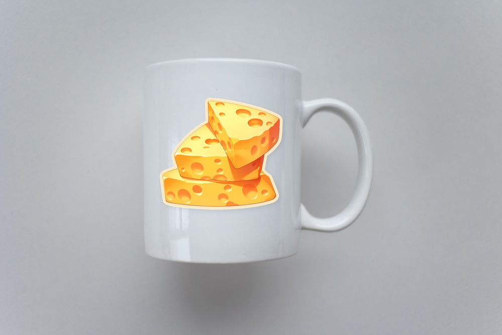 Three Pieces of Cheese Aesthetic Sticker