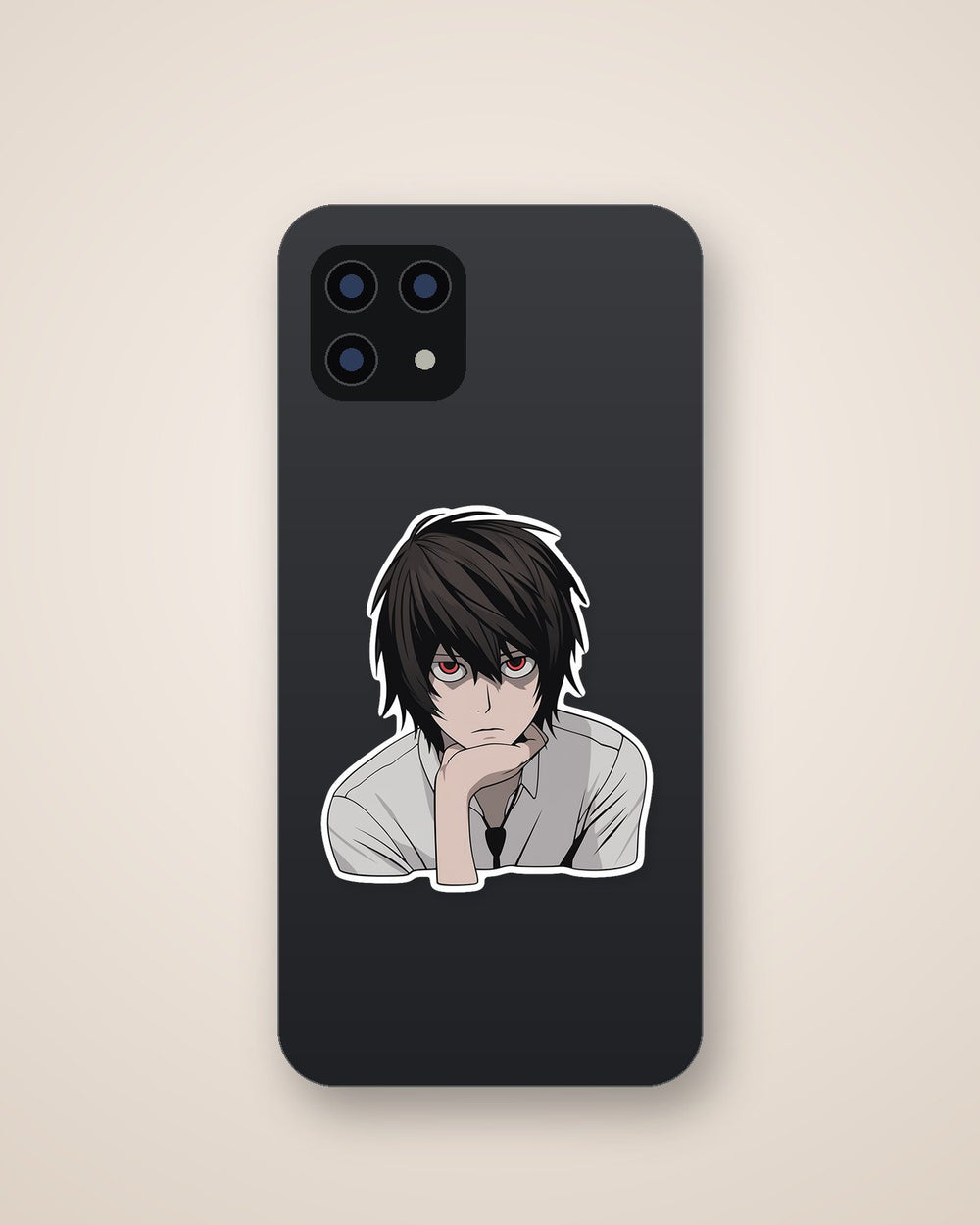 Death Note L with Red Eyes Sticker