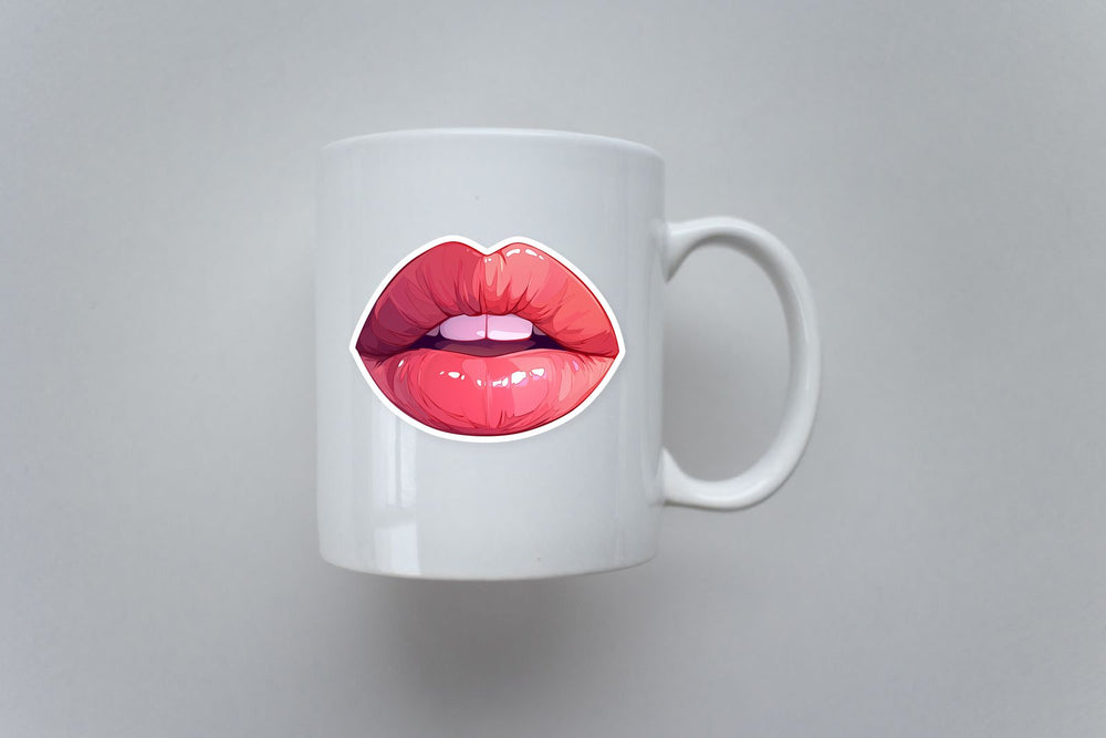 Bold Lips Print Sticker