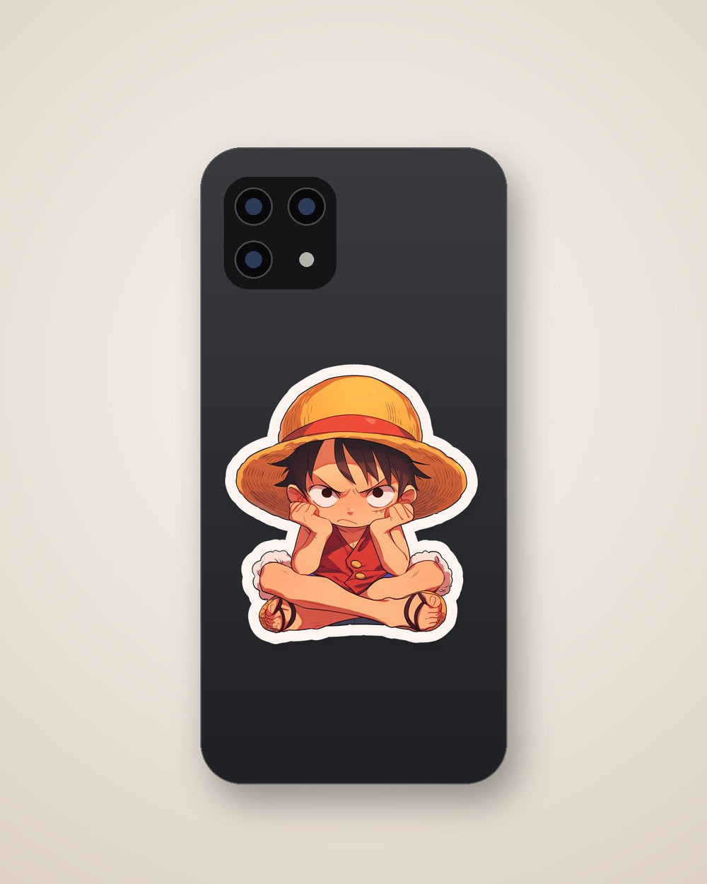 One Piece Sadly Luffy Clipart Sticker