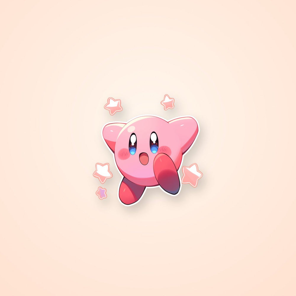 Kirby and Stars Sticker
