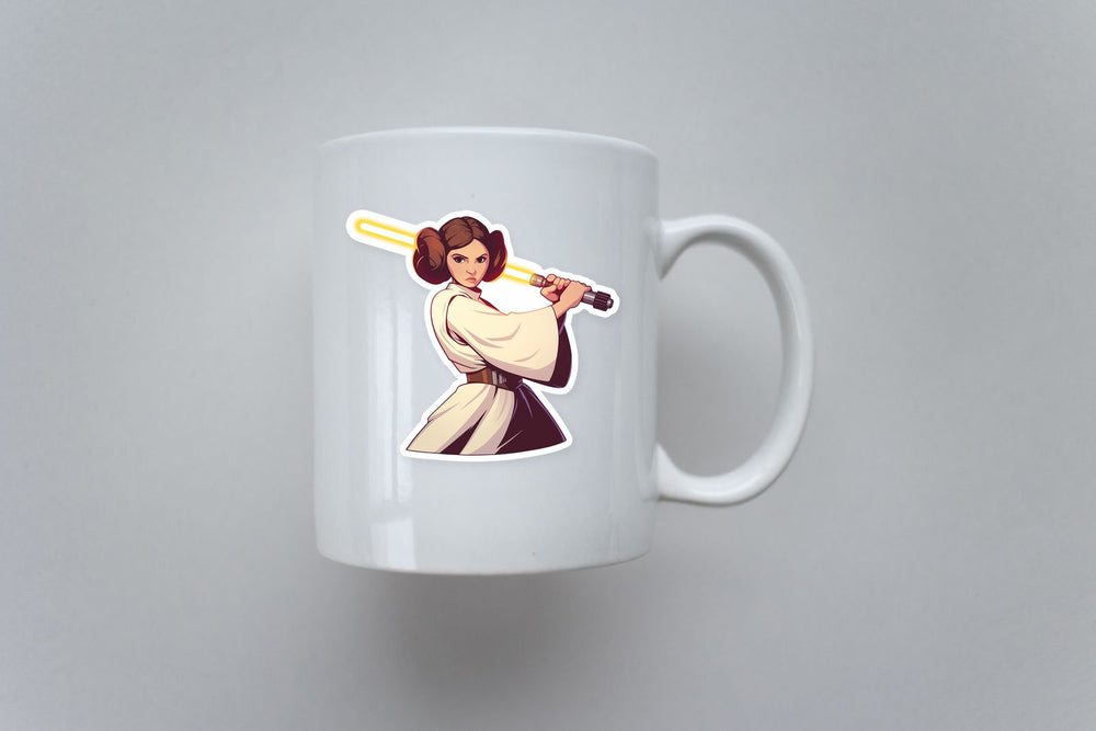 Princess Leia Jedi Lightsaber Sticker