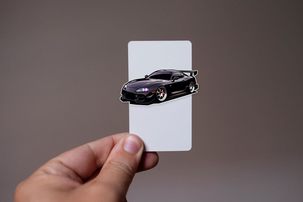 Black Toyota Supra Supercar Sticker