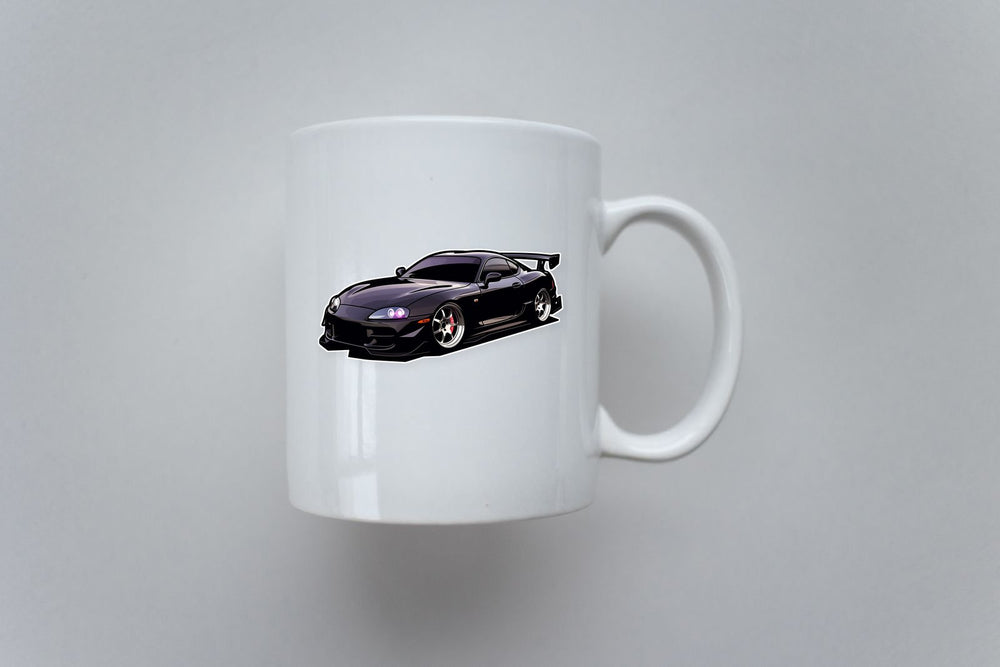 Black Toyota Supra Supercar Sticker