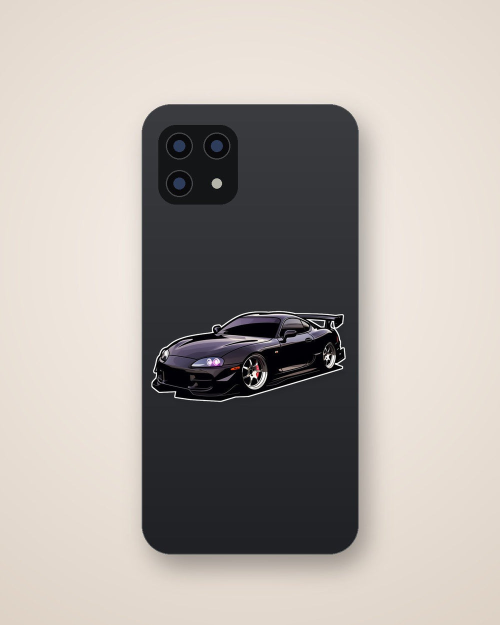Black Toyota Supra Supercar Sticker