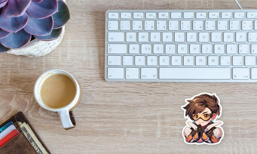 Overwatch Chibi Tracer Sticker