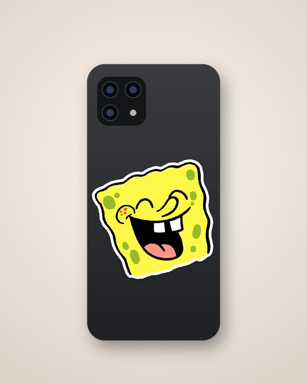 Spongebob Laughing Face Sticker