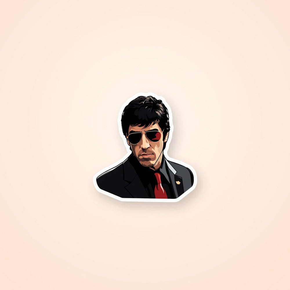 Scarface Tony Montana in Sunglasses Sticker