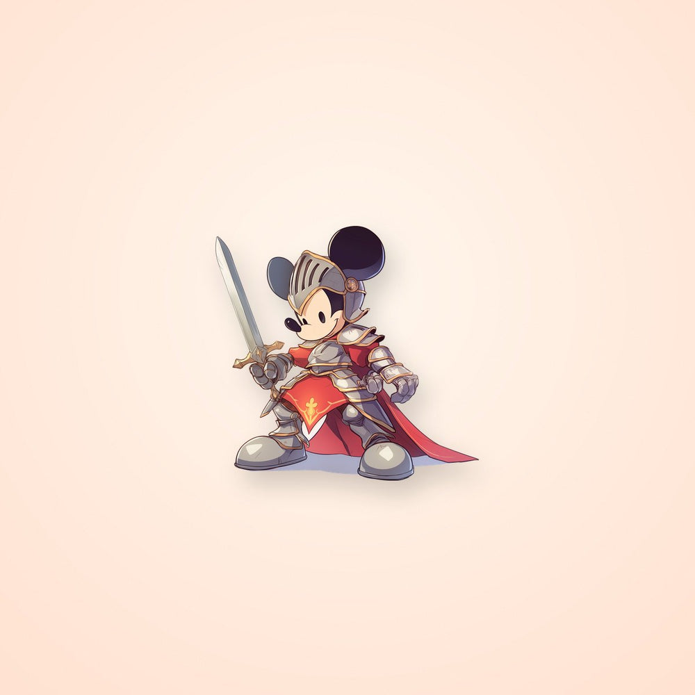 Mickey Mouse Knight Sword Sticker