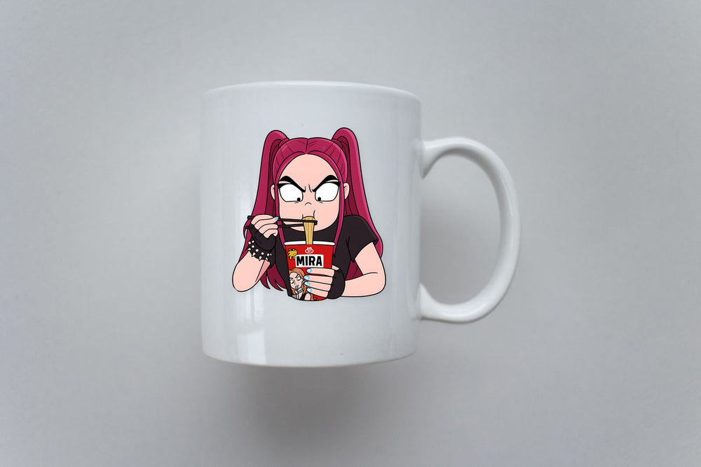 Kpop Demon Hunters Mira Eating Ramen Sticker