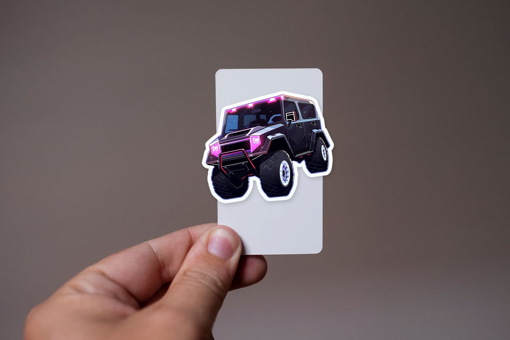 Aesthetic Black Cyberpunk SUV Sticker