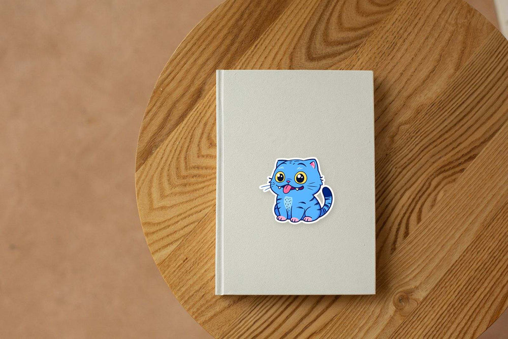 Derpy Tiger Tongue Out Kawaii Sticker