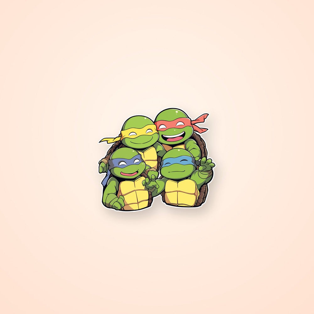 Cute Teenage Mutant Ninja Turtles Together Sticker