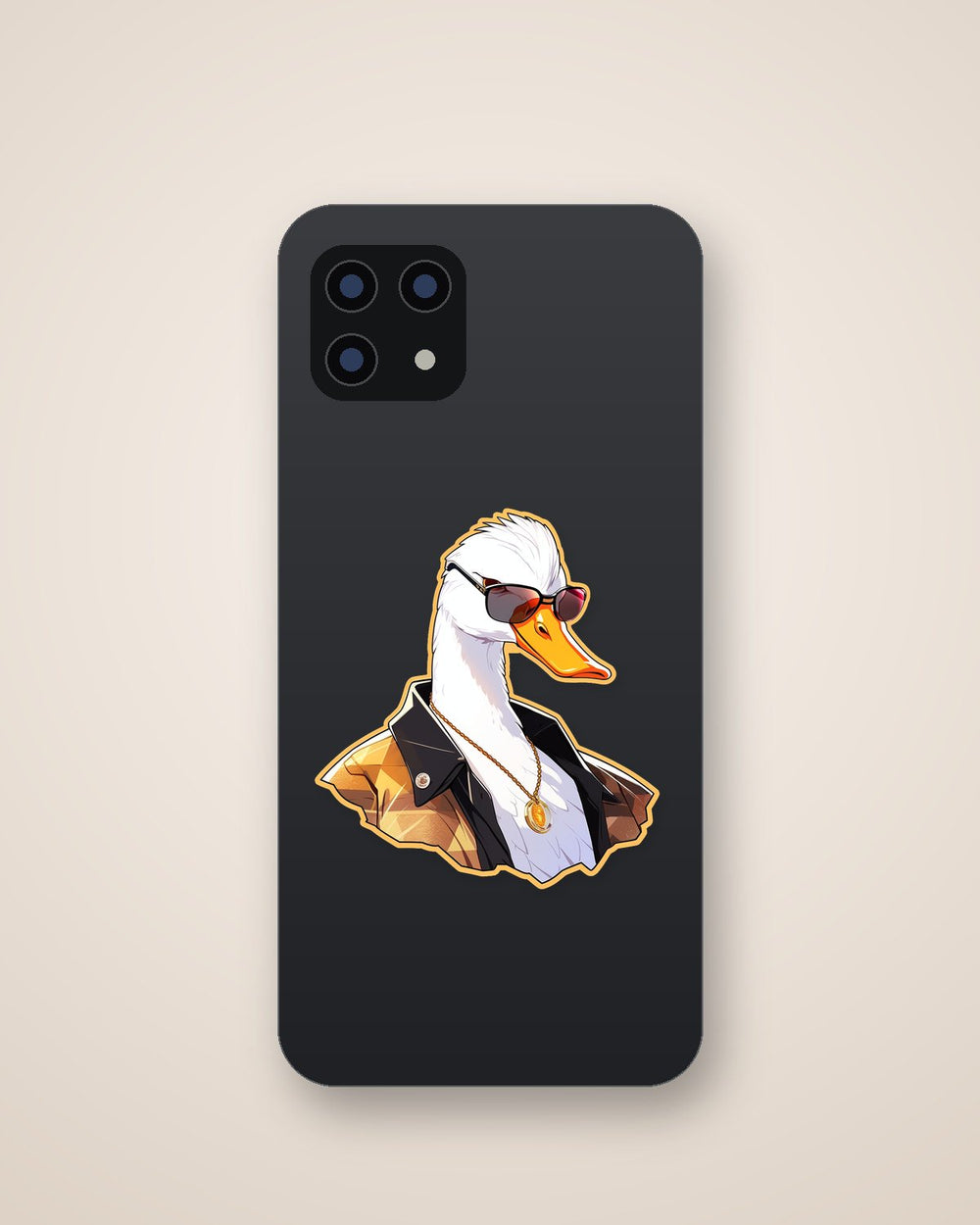 Stylish Goose with Glasses Sticker