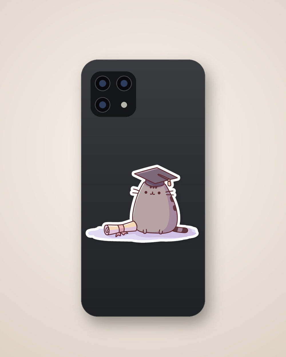 Pusheen Graduation Cap Diploma Sticker