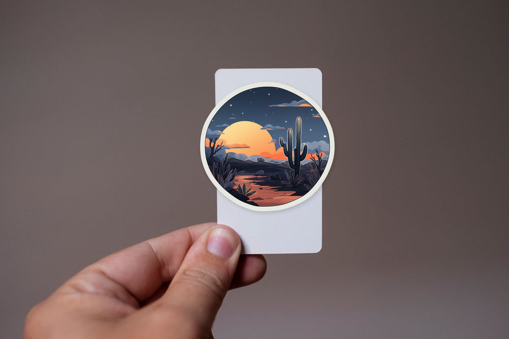 Desert Sunset Round Sticker