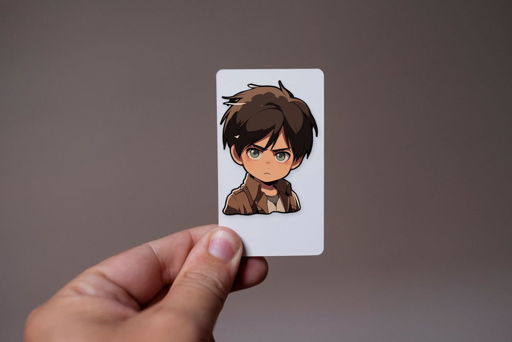 Aot Serious Cute Eren Yeager Kid Sticker