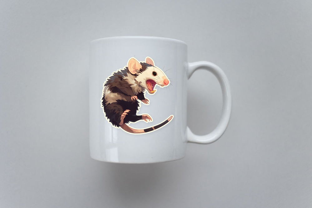 Funny Opossum Scream Weird Meme Clipart Sticker