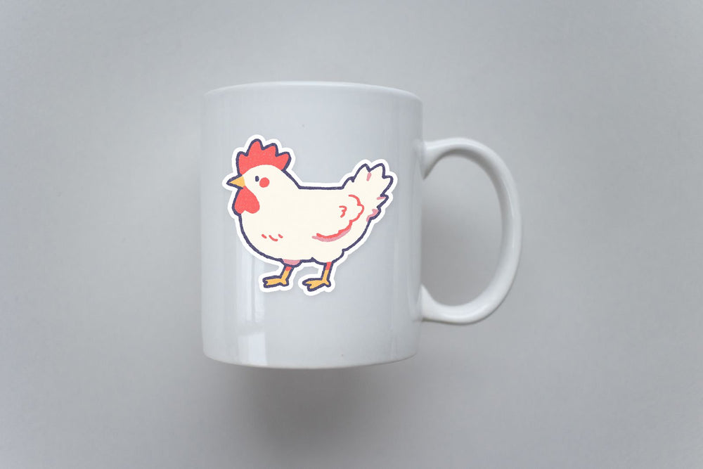 Cute Hand-Drawn Chicken Farm Animal Sticker