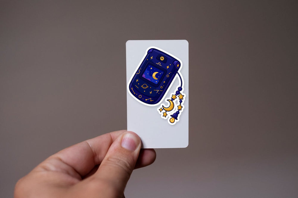 Cosmic Moon Phone Charm Night Sky Sticker