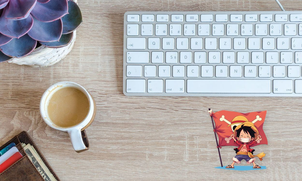 One Piece Chibi Luffy Pirate Flag Sticker