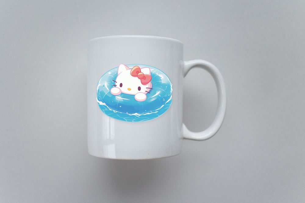 Hello Kitty Pool Float Blue Sticker