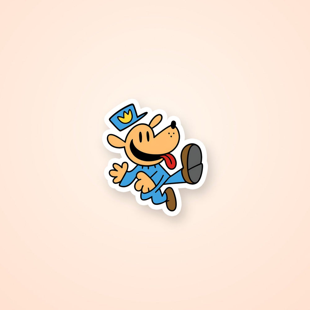 Dog Man Comic Character Sticker
