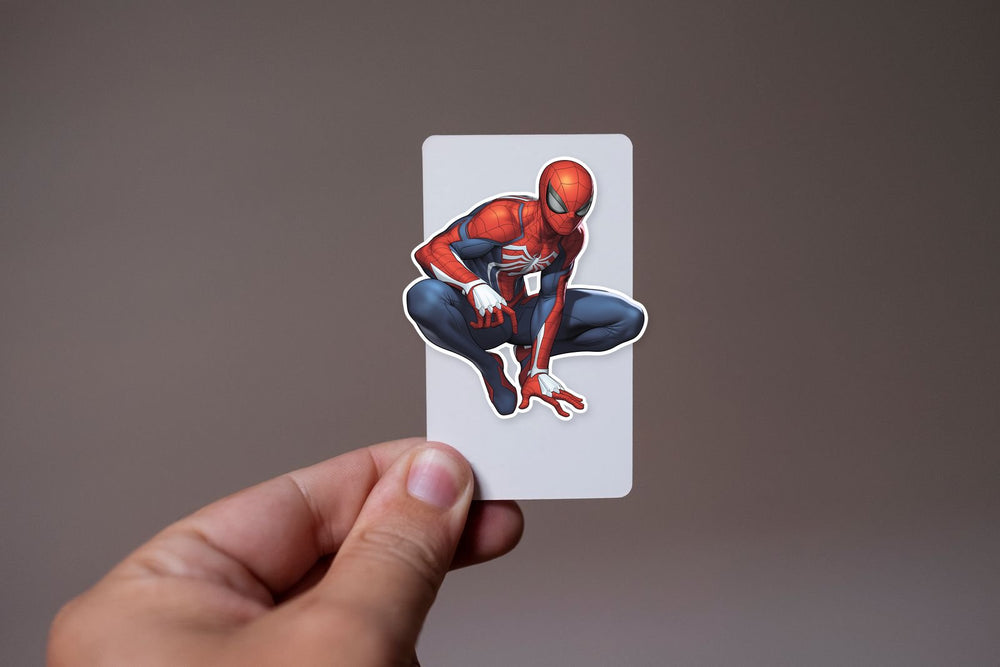Spiderman Crouching Hero Sticker
