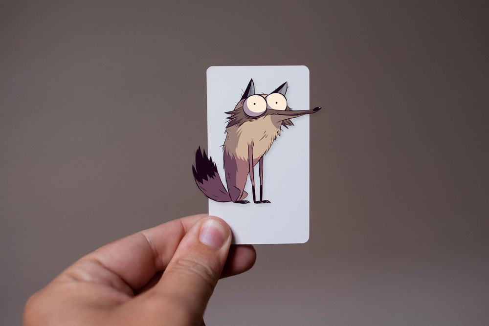 Funny Wolf Cartoon Sticker