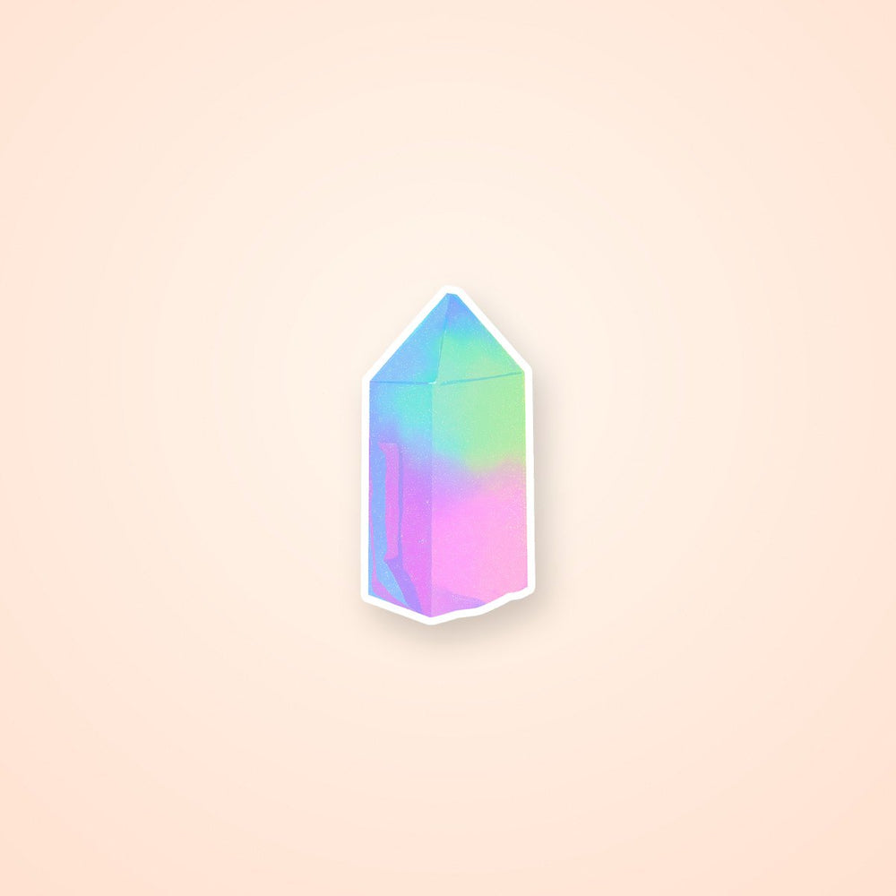 Pastel Rainbow Crystal Prism Aesthetic Sticker