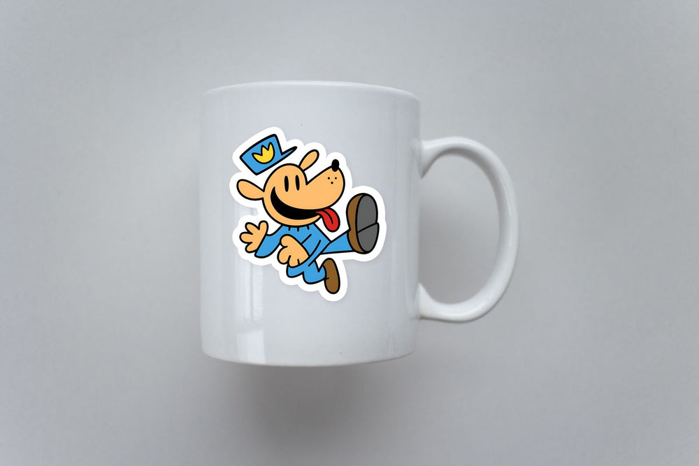Dog Man Comic Character Sticker