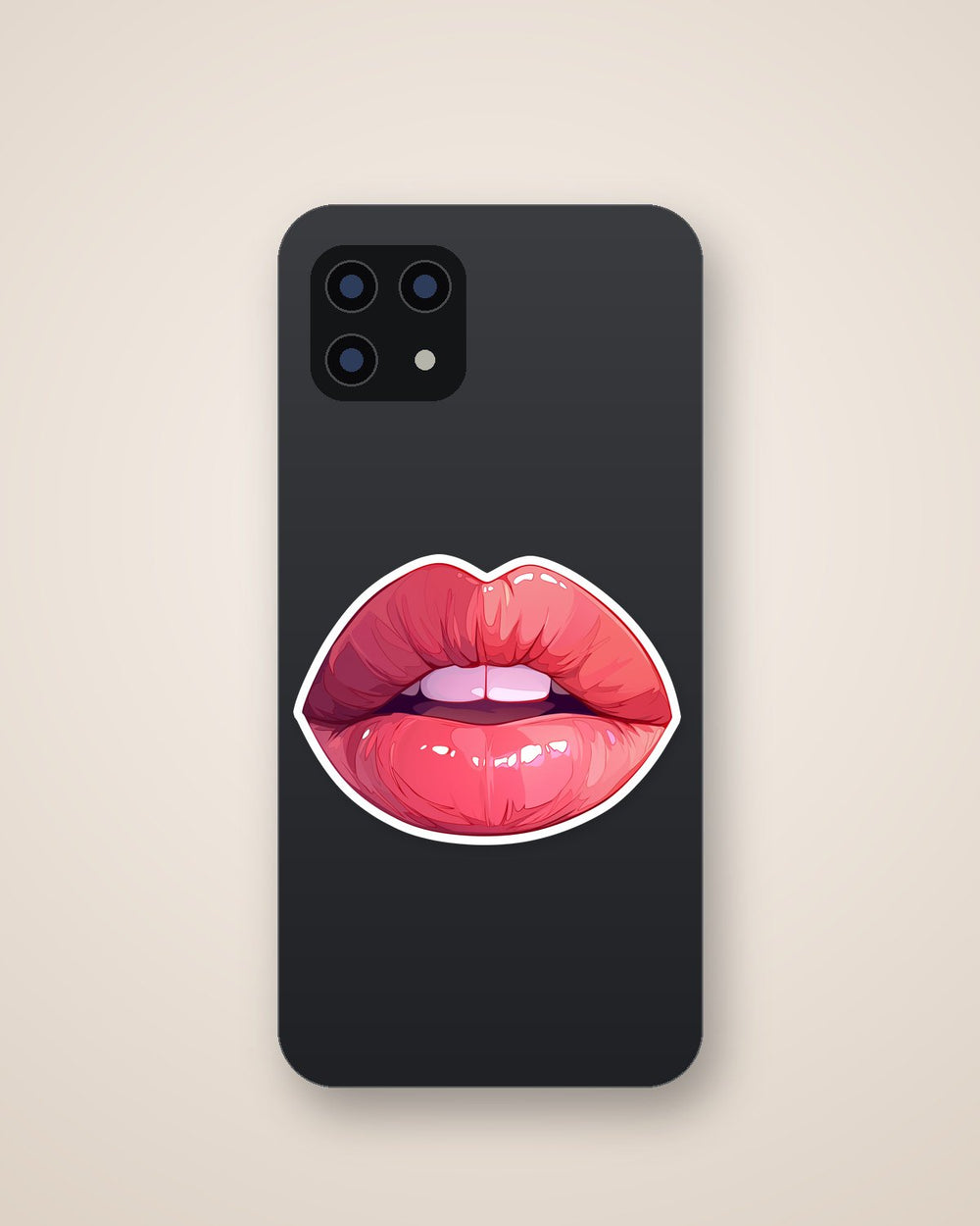 Bold Lips Print Sticker