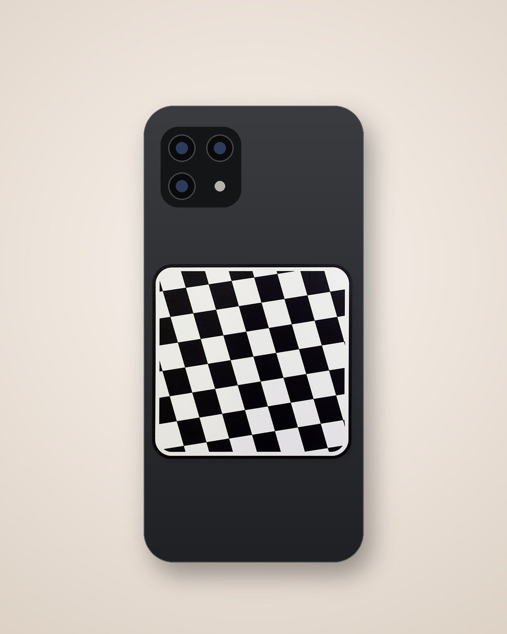 Checkered Pattern Rounded Edges Square Sticker