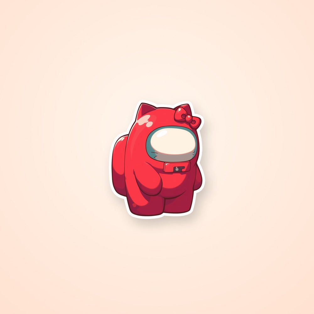 Hello Kitty Among Us Crewmate Sticker